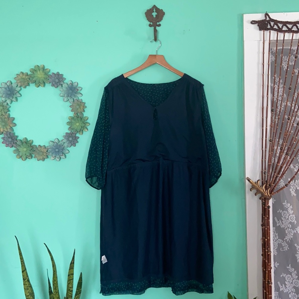 Old navy-dress with sheer sleeves - Picture 4 of 10